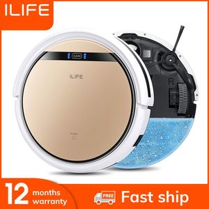 Robotik vakumlar orijinal ilife v5s pro robot vakum süpürge vakum ıslak paspas evcil kılı ve sert zemin otomatik güçlü emme ultra ince 230701