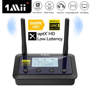 MP3 4 Adapters 1Mii B03Pro Bluetooth 5.0 Transmitter Receiver Audio aptX LL HD CSR8675 HiFi LDAC Bluetooth Adapter for TV PC with LCD Screen # 230701