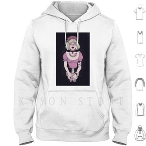 Erkek Hoodies lolita hoodie uzun kollu loli anime kızlar goth dövmeler kawaii korku iskeleti koyu çiçekler