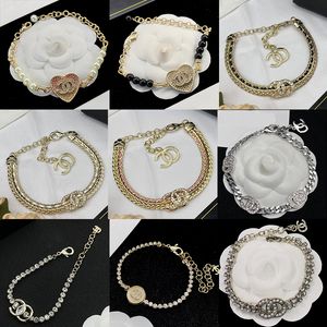 Marke Luxus Bunte Kristall Leder Armband Mode Natürliche Perle CC Armband für Frauen Hohe Qualität Klassische Designer Armband Hochzeit schmuck
