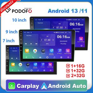 Новый Podofo Android 11 Car Radio Autoradio 32G 2 DIN 7 