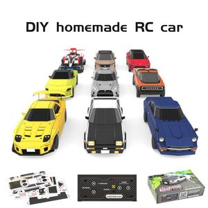 Diecast Model Diy Paper 4WD RC Drift Racing Rack Radio Radio Remote Control Boys Toys Подарок для детей 230703