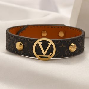 Классический коричневый четырехлистовый кожаный браслет высококачественный подарки для любимых ювелирных украшений Правильный бренд