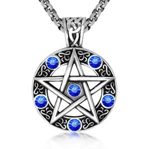 Supernatural Kolye Pentagram Pahalı Beş Noktalı Yıldız Wicca Pagan Dean Winchester Kolye Vintage Gotik Takı Toptan