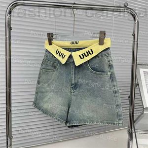Kadınlar Artı Boyut Pantolon Tasarımcısı Kadın Yüksek Rise Kısa Lüks Tasarım Mini Kotlar Seksi Mavi Yaz Denim Şort 33tz