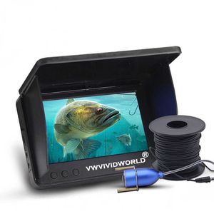 Fish Finder VZb Fish Finder LCD 5.0 4.3 Inch Display Underwater 220 Fishing Camera Waterproof IPS 1080P 9 Hours Endurance Night Vision HKD230703