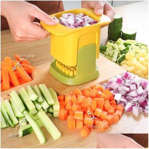 Фруктовые овощные инструменты Mtifunctional Chopper Home Home HANT DAING TOMPER DICER CUCMER POTATO SLICER FREED FRIS FRIS