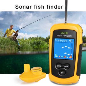 Balık bulucu balıkçılık dişli alarmı 100m taşınabilir sonar balık bulucular balıkçılık cazibesi yankı sesini balıkçılık bulucu alarmı dönüştürücü göl deniz balıkçılığı hkd230703