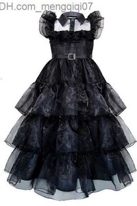 Kız Elbiseleri Kız Elbiseleri Çarşamba Addams Kızlar Siyah Tül Elbise Çarşamba Addams Cosplay Trendy Çarşamba Dans Elbise Çarşamba Addams Z230704