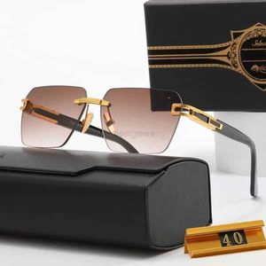 2023 Модные очки New Rand Evo One Style Sless Sless Sunglasses Men Women Vintage Brand Design UV400 Sun Glasses Dita с Case 3YW9Z