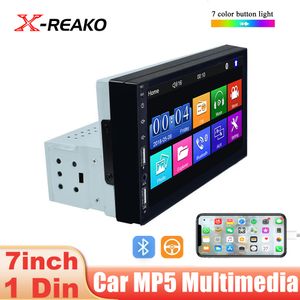 Radio x-reako 7-дюймовый 1 DIN MP5 Player Touch HD емкостный экран Car MP5 с двойным USB зеркал Link Universal Auto Radio 230701