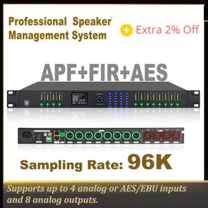 Микшер Paulkitson DPA0408RTS Профессиональный этап цифровой аудиопроцессор Эффекты 32 -битный DSP с оборудованием динамика входных выводов FIR AES