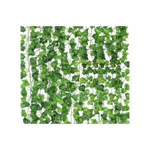 Dekoratif çiçek çelenkler sahte sarmaşık yapay çelenk yeşillik çelenkler asma bitki asma yatak odası duvar dekor düğün oTj5l