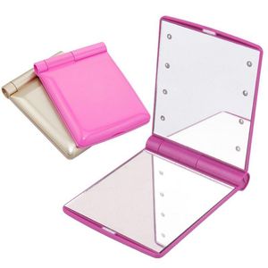 Lady Makeup Cosmetic Folding Portable Mini Compact Pocket Mirror 8 светодиодные лампы зеркала горячие продажи подарки za2070 jrvev