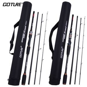 Boat Fishing Rods Goture Xceed 1.98-3.6m Fuji Guide Ring Carbon Spinning Casting Fishing Rod M/MH Power Lure rod 4 Pieces Travel Rod with Tube Bag 230703