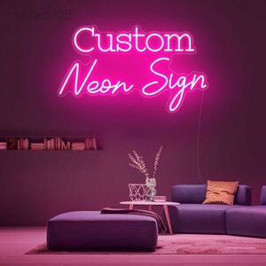Night Lights Custom Signs Light DIY Letters Extra Large Led Neon Wall Sign XL for Wedding Birthday Party Bar Drop Shopping HKD230704