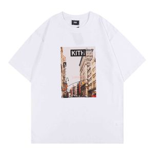 Tasarımcı Moda Giyim Tees Tişörler Kith Soho Vintage Tee New York Sokak Fotoğraf Kısa Kol T-Shirt Pamuk Sokak Giyim Spor Giyim Üstleri Kaya Hip Hop T-Shirt