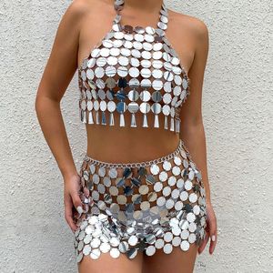 Bull Bell Button Rings Lacteo Sexy Sexy Sequin Camis Halter Body Jewelry For Fashion Hollow Out Юбка бикини.