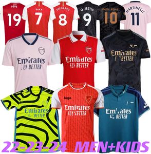 Gunners 22 23 24 G.JESUS HAVERTZ Футбольная форма 2023 ARsen THOMAS TROSSARD NKETIAH TIERNEY SMITH ROWE Футболка SALIBA ODEGAARD SAKA MARTINELLI Футбольная детская форма Униформа