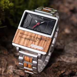 Нарученные часы мужчины бобо птица деревянное кварцевое запястье топ -новая мода светящиеся часы пользовательские часы отличные подарочные коробки Relogio Masculino 0703