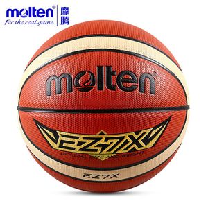 Balls Оригинальный расплавленный баскетбольный мяч EZ7X/EZ6X/EZ5X Бренд высококачественный подлинный материал с расплавленным PU Официальный размер 7/размер 6/5 баскетбол 230703