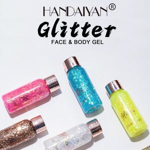 Eye Shadow Handaiyan Liquid Glitter 3PCS Flash Sequin Gel Set Face Body Bead Shimmer Mermaid Tears Powder Nightclub Makeup 230703