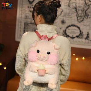 Sırt çantaları kawaii pembe domuz omuz sırt çantası okul çantası eller daha sıcak peluş oyuncaklar doldurulmuş hayvanlar bebek çocuklar çocuklar erkek erkek kadın hediyeleri 230703