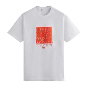 Tasarımcı Moda Giyim Tees Tişörleri Kit Frank Lloyd Wright Vakfı Tee Vakfı Logo Tshirt Saf Pamuk Pamuk Sokak Giyim Spor Giyim Üstleri Kaya Hip Hop Tshi