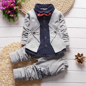 Suits Fashion Boys Gentleman Suits for Wedding Kids Birthday Gift Party Child Clothing Sets Blazer +Pant 2pcs School uniform ClothesHKD230704