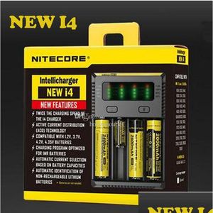 Chargers Original Nitecore i4 зарядное устройство Digicharger ЖК-дисплей батарея Интеллект 4 слотов Зарядка для IMR 14500 20700 21700 Li-Ion vs Dhuvy