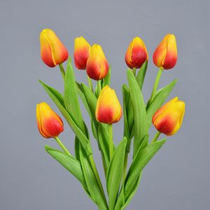 Heiße verkaufende künstliche echte Touch PU-Tulpe, einzelner Zweig, bunte Hochzeit, PU-Tulpe, künstliche Blume, Mini-Tulpe, Hochzeit, Heimdekoration, Blumenstrauß