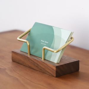 Business Card Files Professional Wooden Business Card Holder Desk Card Holder Convenient and Durable Metal Business Card Holder 230704