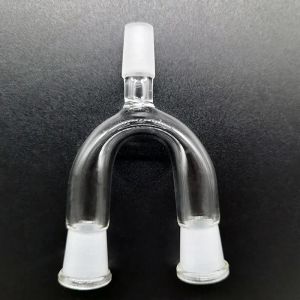 Nargile bong cam adaptörü çift kase 14mm 18mm erkek yüksek kaliteli su fıskığı iki boyutlu wishbone splitter buzlu adaptör