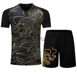 Erkek Tişörtleri Yeni Dragon Çin Masa Tenis Formaları Erkekler Kadın Çocuklar Çin Ping Ping Pong T Shirt Spor Takımları Masa Tenis Üniformaları J230705