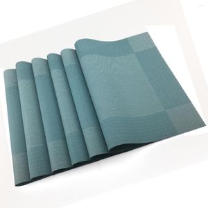 Сторонные коврики 6 шт./Набор ПВХ синий белый обеденный обеденный набор de bow
