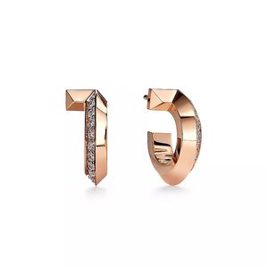 designer jewelry stud T earring for women Hoop Earrings with Diamonds Rose Gold Silver Advanced Fashion Accessories Bracelet Ring with Box