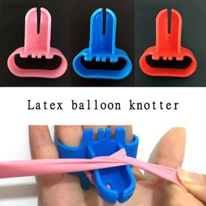 Lateks balon knotter balon aksesuarları kolayca hızlı bağlı balon alet malzemeleri, eller parti doğum günü dekorasyonuna zarar vermeyin l230626