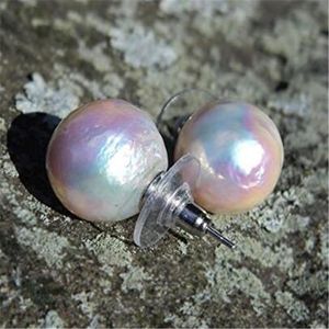 Stud Fashion 12-13mm Orecchini di perle barocche bianche 18k Ear Stud Gioielli AAA Ipnotizzante Earbob coltivato irregolare Naturale 230620