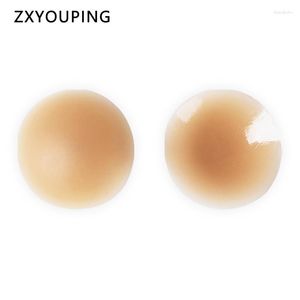 Bras 1Pair Women Silicone Seamless Adhesive Reusable Waterproof Bra Invisible Chest Paste Nipple Covers