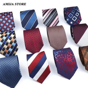 Tie Clips 52 Styles Men s Fashion Floral Striped Plaid Print Jacquard Necktie Accessories Daily Wear Cravat Wedding Party Gift For Man 230704