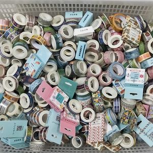 Adhesive Tapes 50 pcs set Random Masking 2016 Washi Tape Decorative Adhesive paper Tape Diy Scrapbooking Label Cute Japanese Stationery Stickers 230704