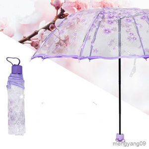 Şemsiye kızlar şeffaf şemsiyeli erkek bayanlar yağmur plastik açık dantel şemsiye kadınlar renkli şemsiye r230705