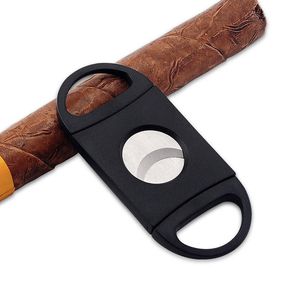 Portable Cigar Cutter Plastic Stainless Steel Double Blade For Cigar Accessories Smoking Tool Accessory