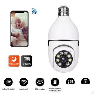 Ip Cameras A6 200W E27 Bb Surveillance Camera 1080P Night Vision Motion Detection Outdoor Indoor Network Security Monitor Drop Deliv Dhjcm