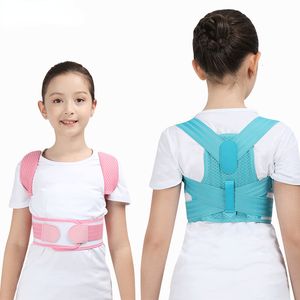 Belts Suspenders Children Back Posture Corrector Orthopedic Corset Shoulder Lumbar Wasit Support Correction For Kids Teens Straighten Upper Belt 230705
