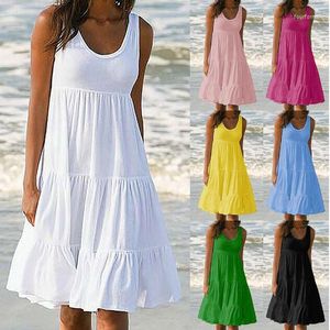 Повседневные платья негабаритные женщины S-5xl Leaso Packwork Sundress Surdes