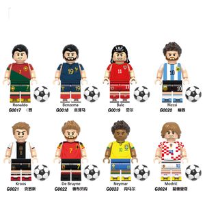 Toptan Yüksek Kaliteli Karikatür Futbol Yıldız Yapı Başları İnsan Bulmaca Oyuncak Koleksiyonu Seti