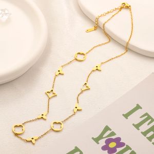 Never Fading Gold Plated Brand Designer Pendants Necklaces Crystal Stainless Steel Letter Choker Pendant Necklace Chain Jewelry Accessories Gifts 2460