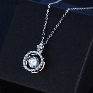 Kolye Kolyeleri Smyoue 1/0.8 CT Kadınlar Sile Kolye Simüle Elmas Kolye S925 STERLING Gümüş Takı Kız Sevgililer Günü Hediyesi Z230707