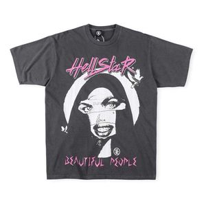 Roupas de moda de grife Tees Tshirts Trendy Hellstar Beautiful People Tour Crack Impresso T-shirt de manga curta para homens e mulheres Rock Hip hop